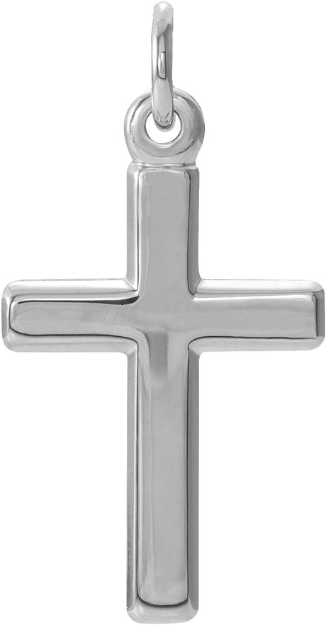 Platinum Cross Necklace or Pendant – 16.5x12mm