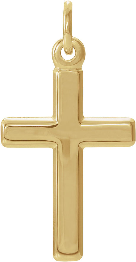 14K Gold Cross Necklace or Pendant – 16.5x12mm - Yellow Gold