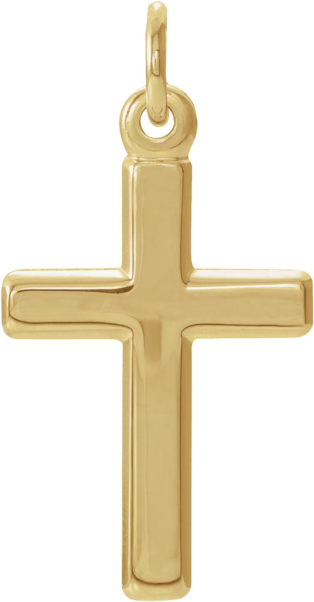 14K Gold Cross Necklace or Pendant – 16.5x12mm - Yellow Gold