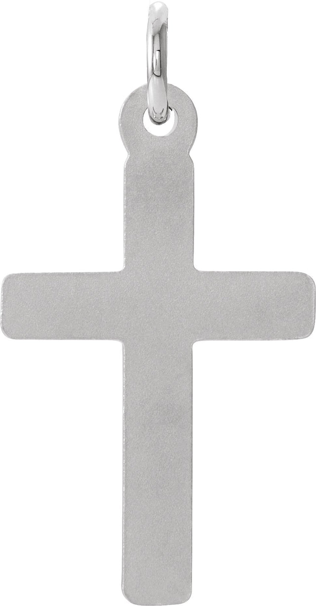 Platinum Cross Necklace or Pendant – 16.5x12mm - view 3