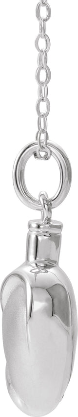 10K Gold Heart Ash Holder Necklace or Pendant - White Gold - view 2
