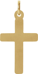 14K Gold Cross Necklace or Pendant – 16.5x12mm - Yellow Gold - view 3