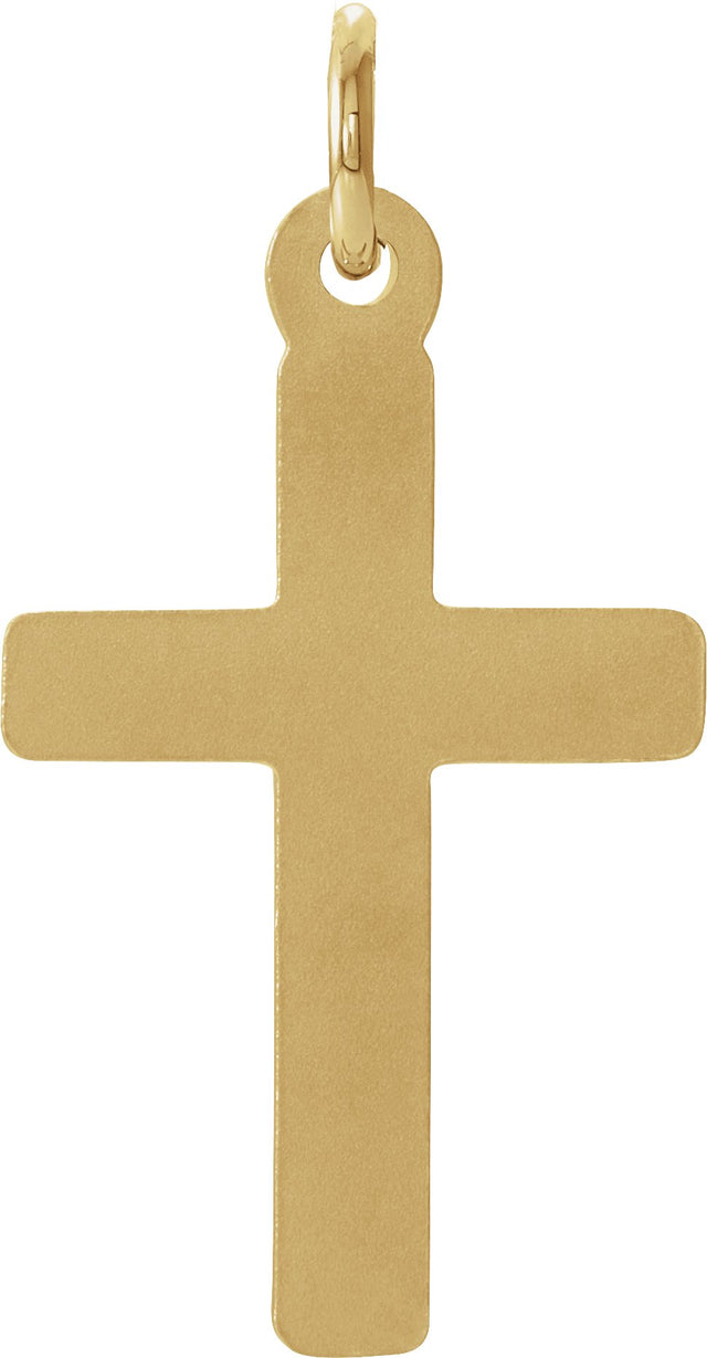 14K Gold Cross Necklace or Pendant – 16.5x12mm - Yellow Gold - view 3