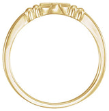 18K Gold Cross Chastity Ring - view 2