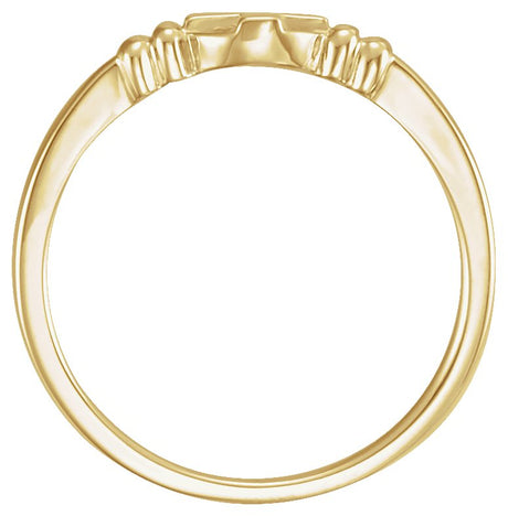 10K Gold Cross Chastity Ring II - view 2