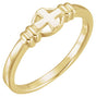 18K Gold Cross Chastity Ring
