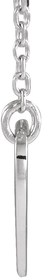 14K Gold Pierced Cross Heart Necklace - White Gold - view 2