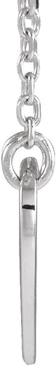14K Gold Pierced Cross Heart Necklace - White Gold - view 2