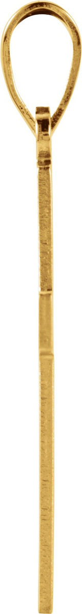 14K Gold Cross Pendant VIII - Yellow Gold - view 2