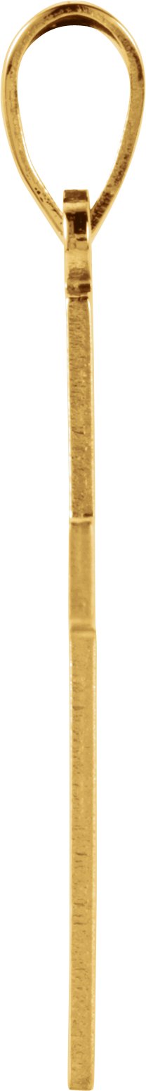 14K Gold Cross Pendant VIII - Yellow Gold - view 2