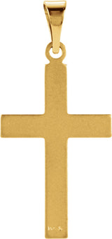 14K Gold Cross Pendant VIII - Yellow Gold - view 3