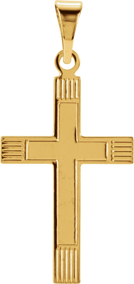 14K Gold Cross Pendant VIII - Yellow Gold
