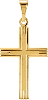 14K Gold Cross Pendant – 25.9x12mm - Yellow Gold