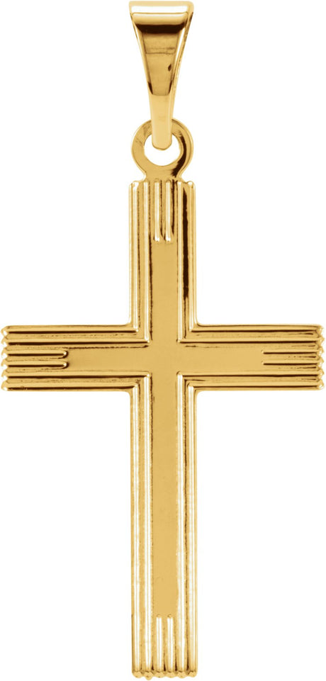 14K Gold Cross Pendant – 25.9x12mm - Yellow Gold
