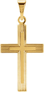 14K Gold Cross Pendant – 25.9x12mm - Yellow Gold