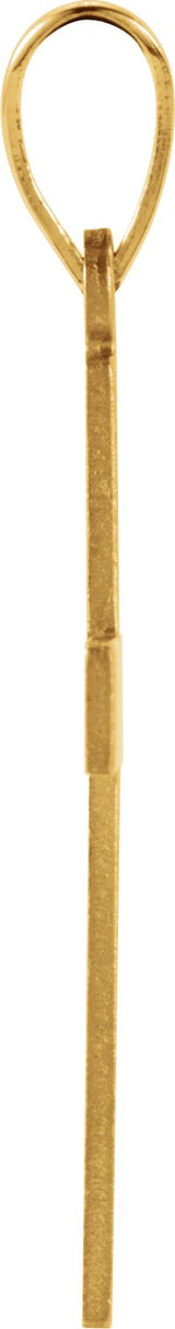 14K Gold Cross Necklace or Pendant III - Yellow Gold - view 2