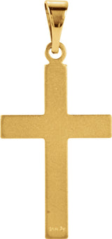 14K Gold Cross Necklace or Pendant III - Yellow Gold - view 3