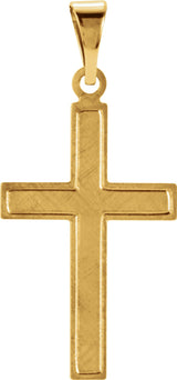 14K Gold Cross Necklace or Pendant III - Yellow Gold