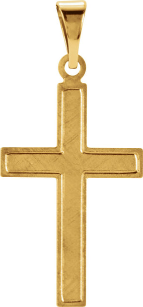 14K Gold Cross Necklace or Pendant III - Yellow Gold