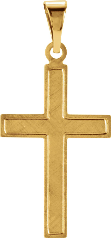 14K Gold Cross Necklace or Pendant III - Yellow Gold