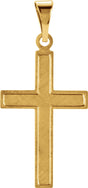 14K Gold Cross Necklace or Pendant III - Yellow Gold