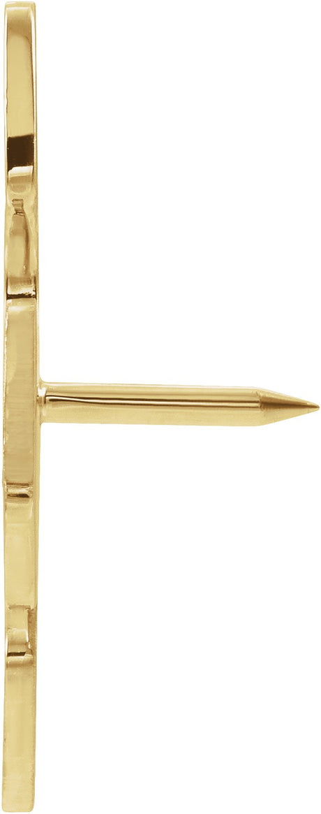 10K Gold The Missing Peace Lapel Pin - view 2