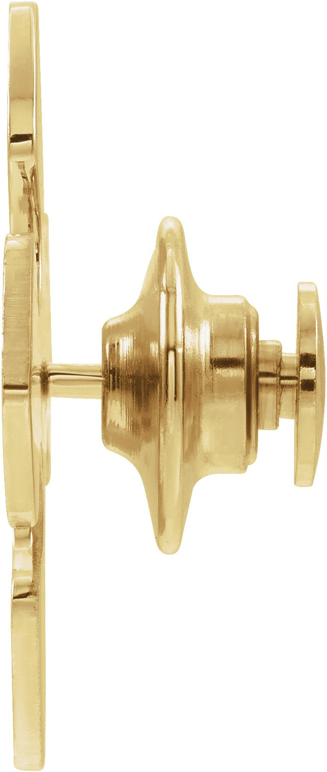 10K Gold The Missing Peace Lapel Pin - view 3
