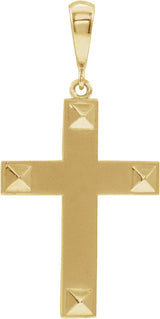 14K Gold Geometric Cross Necklace or Pendant - Yellow Gold
