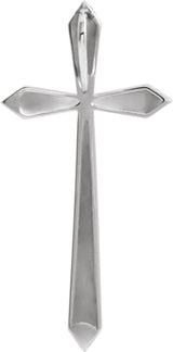 Platinum Elongated Cross Necklace or Pendant - view 3
