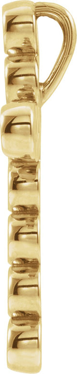 14K Gold Round Natural Diamond Bezel-Set Cross Necklace or Pendant – up to 1/4 CTW - Yellow Gold - view 8