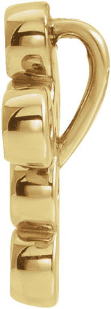 14K Gold Round Natural Diamond Bezel-Set Cross Necklace or Pendant – up to 1/4 CTW - Yellow Gold - view 8