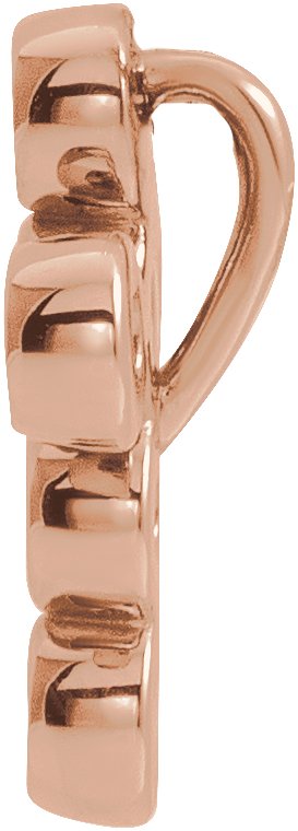 14K Gold Round Natural Diamond Bezel-Set Cross Necklace or Pendant – up to 1/4 CTW - Rose Gold - view 8