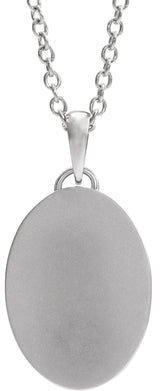 14K Gold Cross Medal Necklace or Pendant - White Gold - view 3