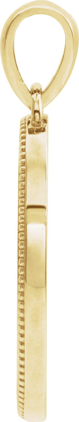 14K Gold Cross Medal Necklace or Pendant - Yellow Gold - view 2