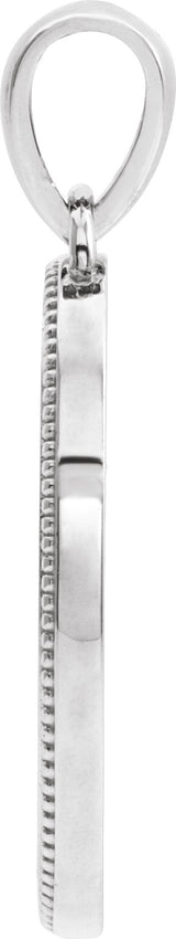Platinum Cross Medal Necklace or Pendant - view 2