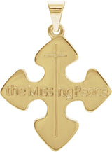 10K Gold The Missing Peace Necklace or Pendant
