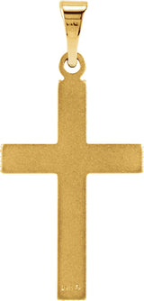 14K Gold Cross Pendant – 25.9x12mm - Yellow Gold - view 3