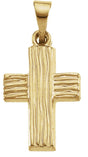 14K Gold The Rugged Cross Pendant - Yellow Gold