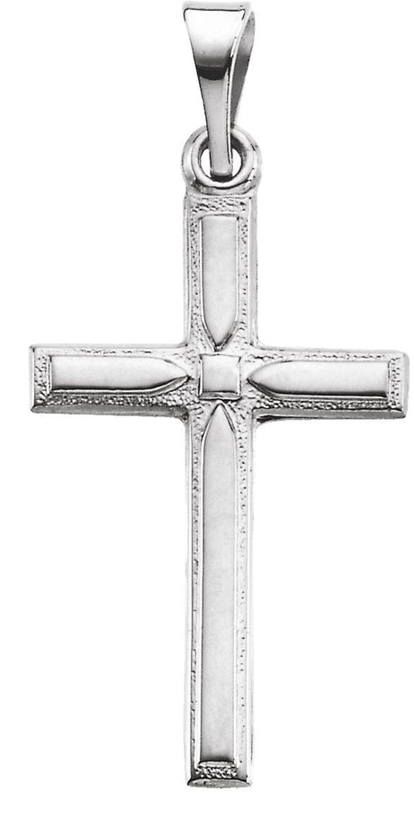 Platinum Cross Pendant – 19x12.5mm