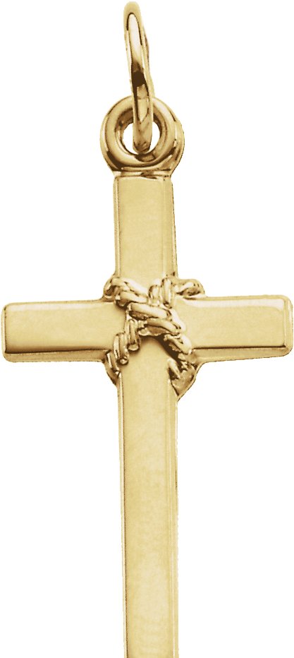 14K Gold Cross Pendant – 16x9.5mm - Yellow Gold