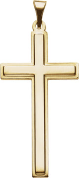 14K Gold Cross Pendant – 31.5x17mm - Yellow Gold