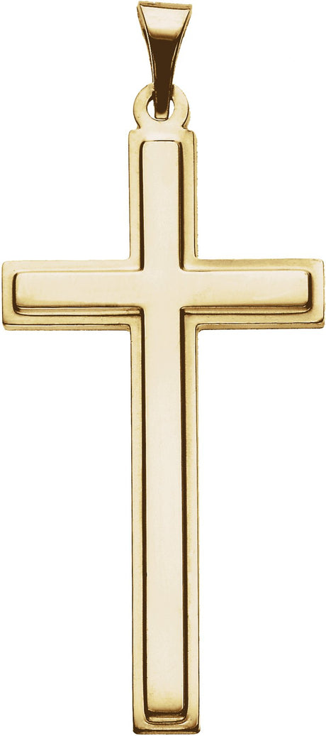 14K Gold Cross Pendant – 31.5x17mm - Yellow Gold