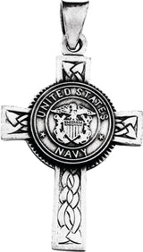 14K Gold U.S. Navy Cross Pendant - view 2