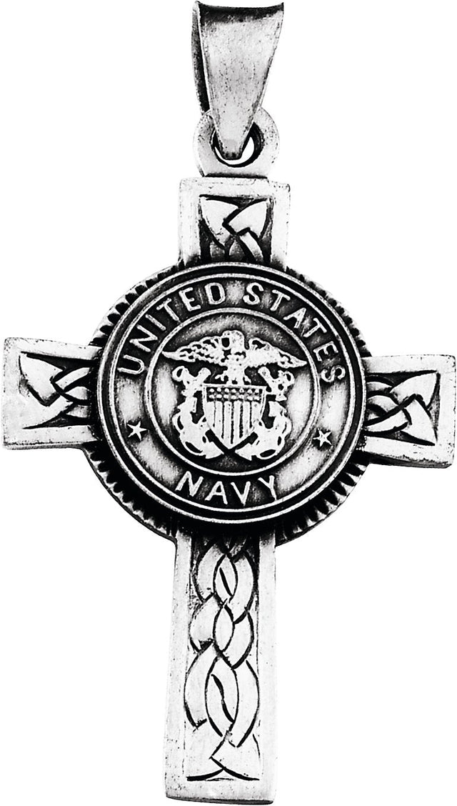14K Gold U.S. Navy Cross Pendant - view 2