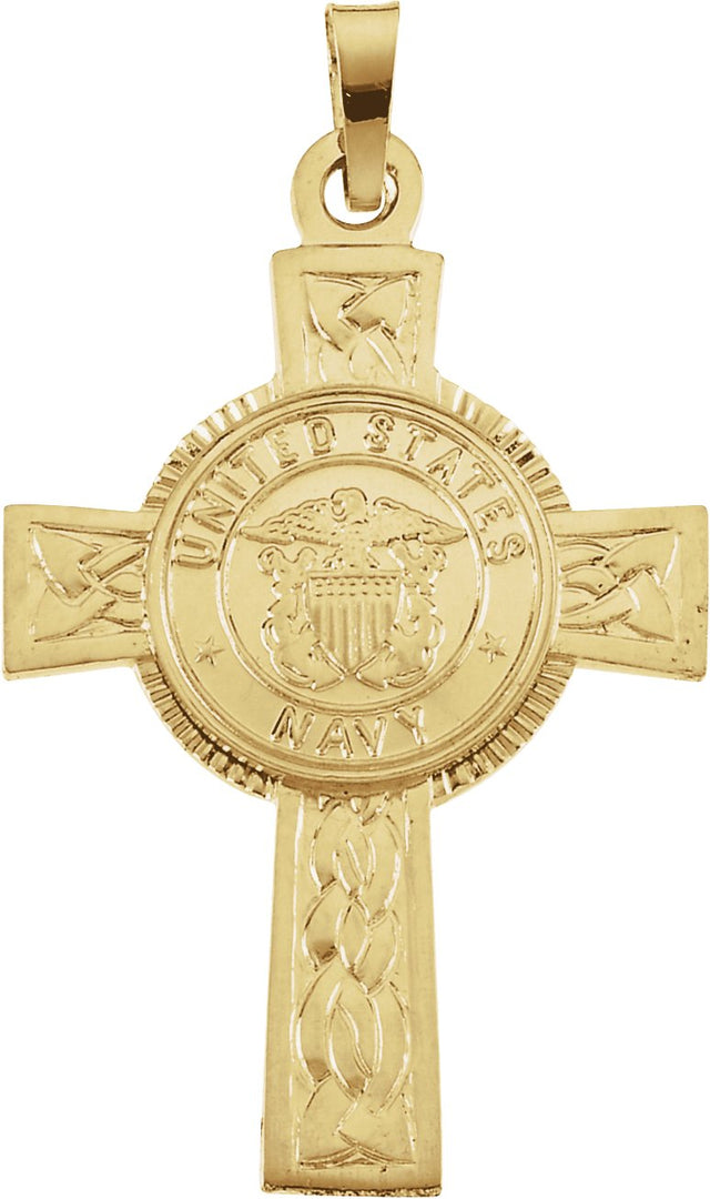 14K Gold U.S. Navy Cross Pendant