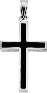 14K Gold Cross Pendant IX - White Gold