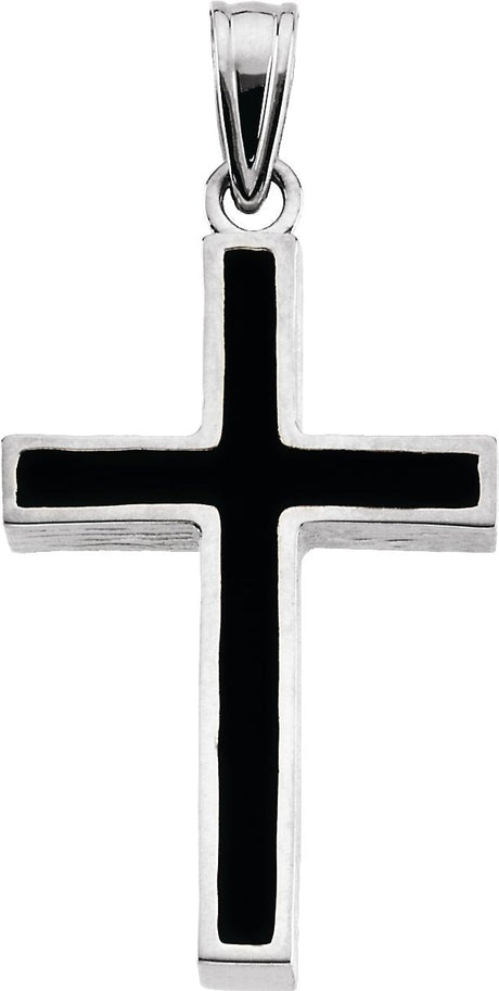 14K Gold Cross Pendant IX - White Gold