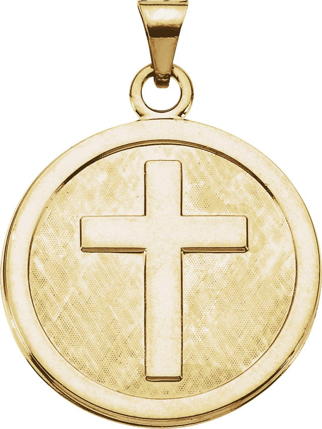 14K Gold Confirmation Medal Pendant
