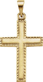 14K Gold Cross Pendant – 20x14mm