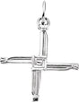 14K Gold St. Bridget's Cross Pendant - White Gold